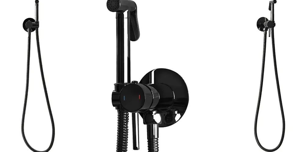 Rea Robinet de bidet encastré Lungo loop black metallic