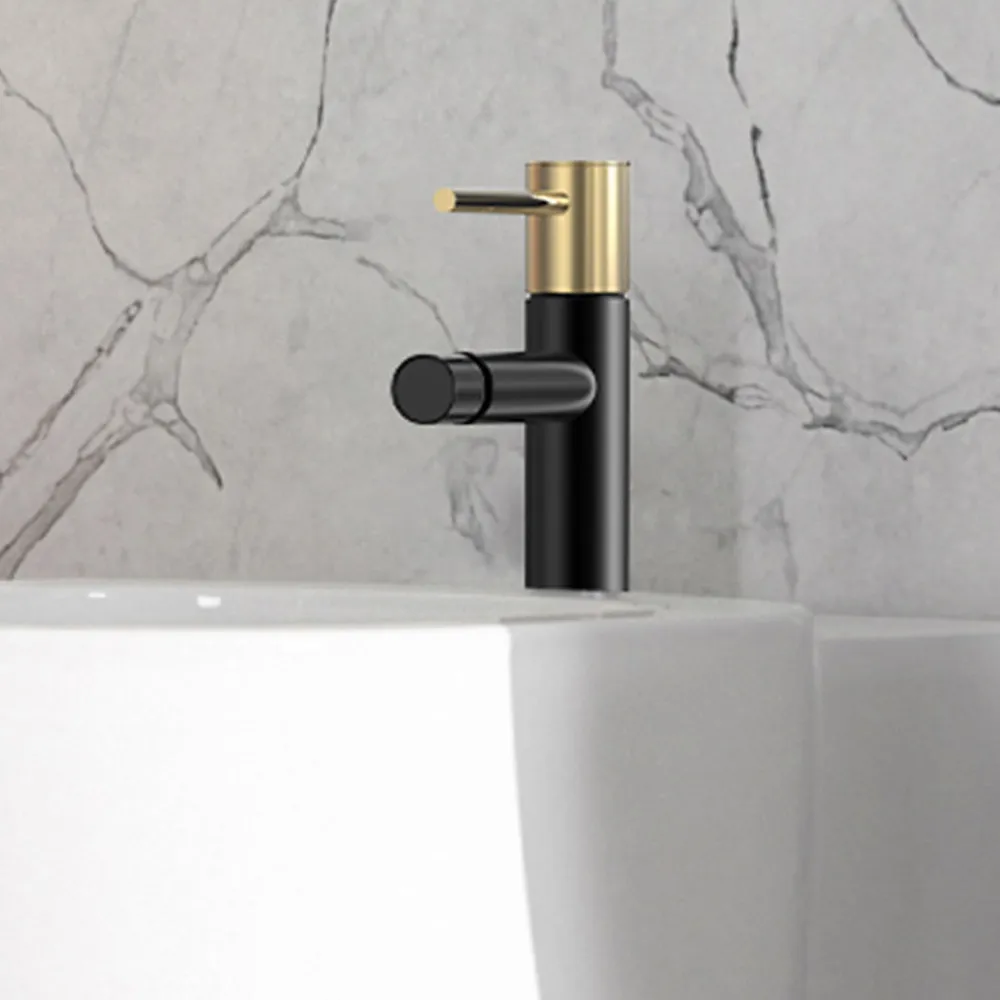 Robinet De Bidet|Kibath Robinet de bidet monocommande ZUNI en laiton finition NOIR OR mat