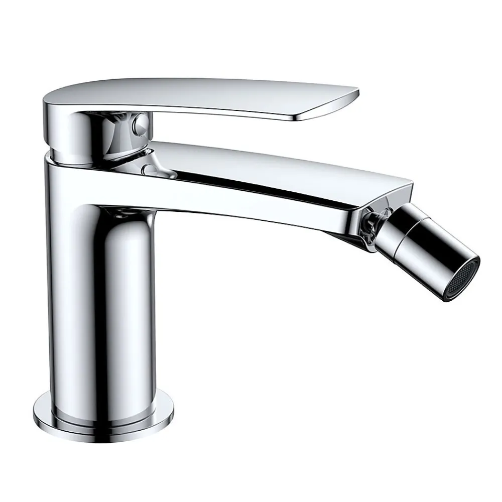 Robinet De Bidet|Kibath Robinet de bidet monocommande UGO avec finition chromée brillante en laiton