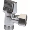 Chasse D'Eau|Raccords Dumont Robinet de chasse d'eau équerre standard 3/8" pour WC chasse d'eau equerre 1/4 de tour de 3/8" (12x17) chrome