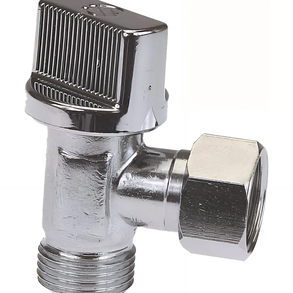 Chasse D'Eau|Raccords Dumont Robinet de chasse d'eau équerre standard 3/8" pour WC chasse d'eau equerre 1/4 de tour de 3/8" (12x17) chrome