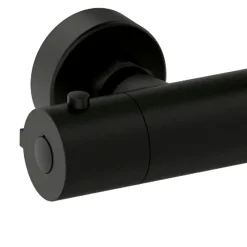 Kibath Robinet de colonne de douche thermostatique avec finition NOIR mat en laiton