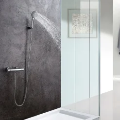 Robinet De Douche|Kibath Robinet de douche avec leviers thermostatiques en laiton, PAR, finition chrome poli, en laiton