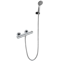 Robinet De Douche|Kibath Robinet de douche avec leviers thermostatiques en laiton, PAR, finition chrome poli, en laiton