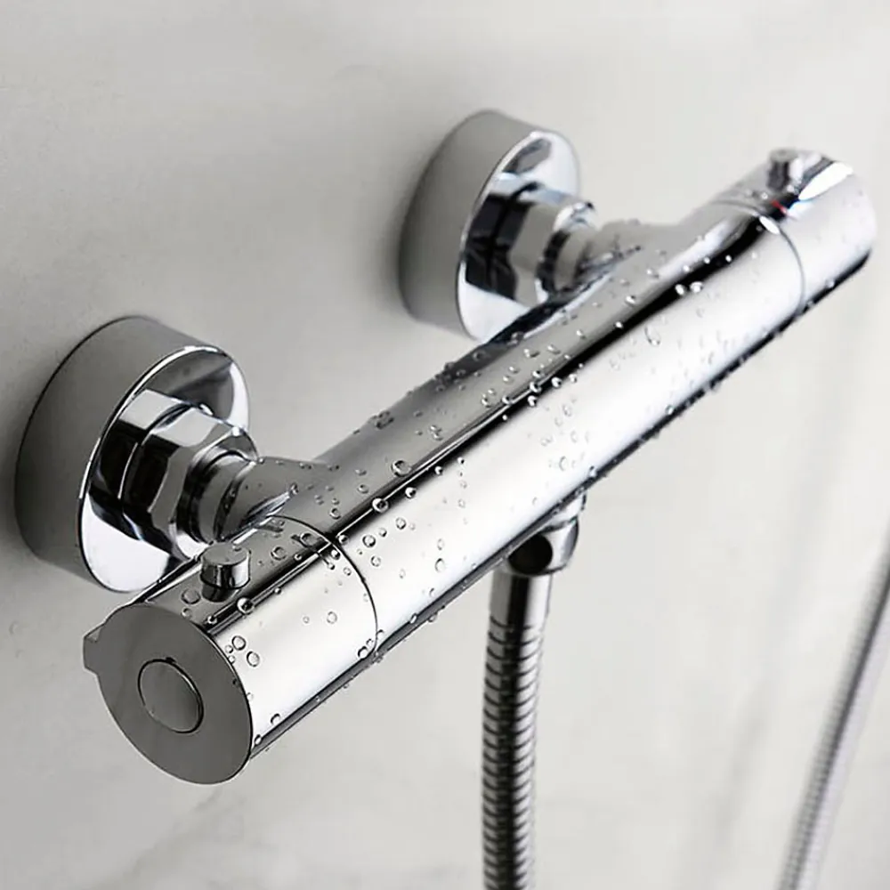 Kibath Robinet de douche avec leviers thermostatiques en laiton, PAR, finition chrome poli, en laiton
