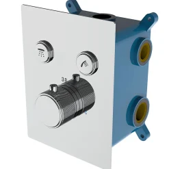 Robinet De Douche|Kibath Robinet de douche encastré, robinet à levier unique, PUL, finition chrome poli, en laiton