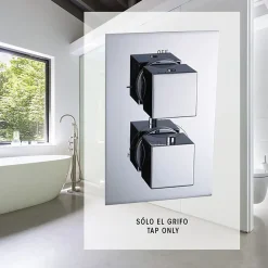 Robinet De Douche|Kibath Robinet de douche encastré (robinet seul) thermostatique ABEL finition chrome poli en laiton