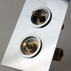 Robinet De Douche|Kibath Robinet de douche encastré (robinet seul) thermostatique ABEL finition chrome poli en laiton