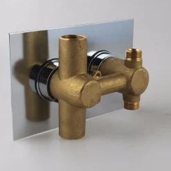Robinet De Douche|Kibath Robinet de douche encastré (robinet seul) thermostatique ABEL finition chrome poli en laiton