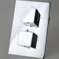 Robinet De Douche|Kibath Robinet de douche encastré (robinet seul) thermostatique ABEL finition chrome poli en laiton