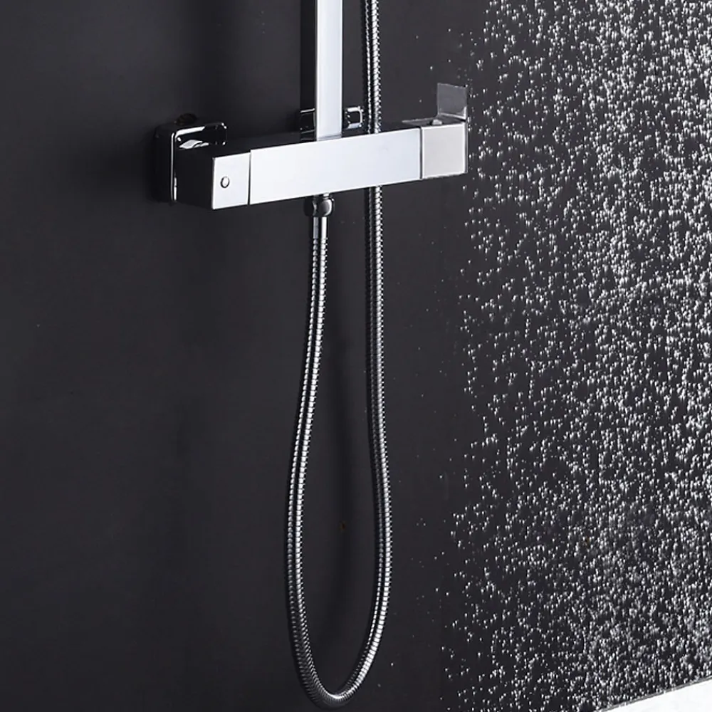Colonne De Douche Mécanique|Kibath Robinet de douche monocommande rond CHE avec finition chromée brillante en laiton