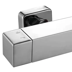 Colonne De Douche Mécanique|Kibath Robinet de douche monocommande rond CHE avec finition chromée brillante en laiton