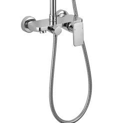 Kibath Robinet de douche monocommande DUA avec finition chromée brillante en laiton