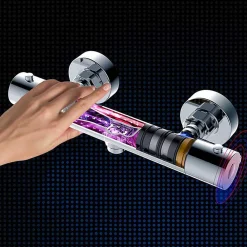 Robinet De Douche|Kibath Robinet de douche thermostatique à effet froid, finition chrome brillant, en laiton