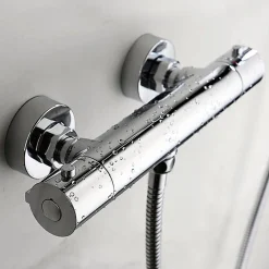 Robinet De Douche|Kibath Robinet de douche thermostatique ORTE (robinet seul) avec finition chromée polie en laiton