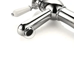 Robinet Lave-Mains|Kroos Robinet de lavabo à poignée unique, finition en chrome