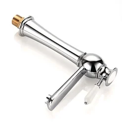 Robinet Lave-Mains|Kroos Robinet de lavabo à poignée unique, finition en chrome