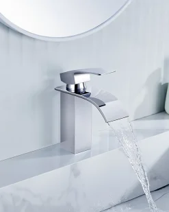 Cecipa Max Robinet de Lavabo Cascade, Mitigeur de Lavabo, Robinet de Salle de Bain, Lave-mains Monocommande