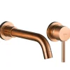 Robinet Lave-Mains|Rea Robinet de lavabo encastré Lungo Long brushed copper + box