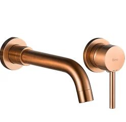 Robinet Lave-Mains|Rea Robinet de lavabo encastré Lungo Long brushed copper + box
