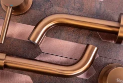 Robinet Lave-Mains|Rea Robinet de lavabo encastré Lungo Long brushed copper + box