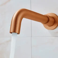 Robinet Lave-Mains|Rea Robinet de lavabo encastré Lungo Long brushed copper + box
