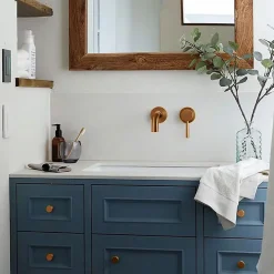 Robinet Lave-Mains|Rea Robinet de lavabo encastré Lungo Long brushed copper + box