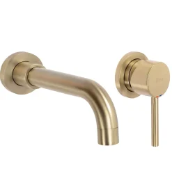 Rea Robinet de lavabo encastré Lungo long gold brush + box