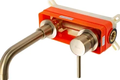 Rea Robinet de lavabo encastré Lungo long gold brush + box
