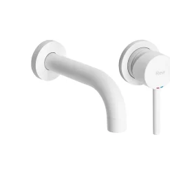 Robinet Lavabo Et Vasque|Rea Robinet de lavabo encastré Lungo white mat + box