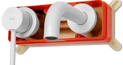 Robinet Lavabo Et Vasque|Rea Robinet de lavabo encastré Lungo white mat + box