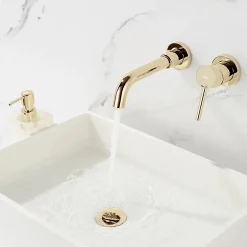 Robinet Lave-Mains|Rea Robinet de lavabo encastré LUNGO GOLD