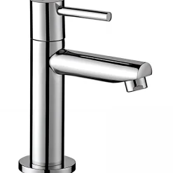 Sanindusa Robinet de lavabo ou lave-mains 1 eau (eau chaude ou eau froide) Simple 30 chromé