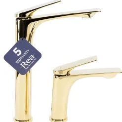 Robinet Lave-Mains|Rea Robinet de lavabo Avalon gold low