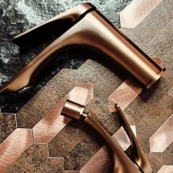 Rea Robinet De Lavabo Avalon High Brush Copper