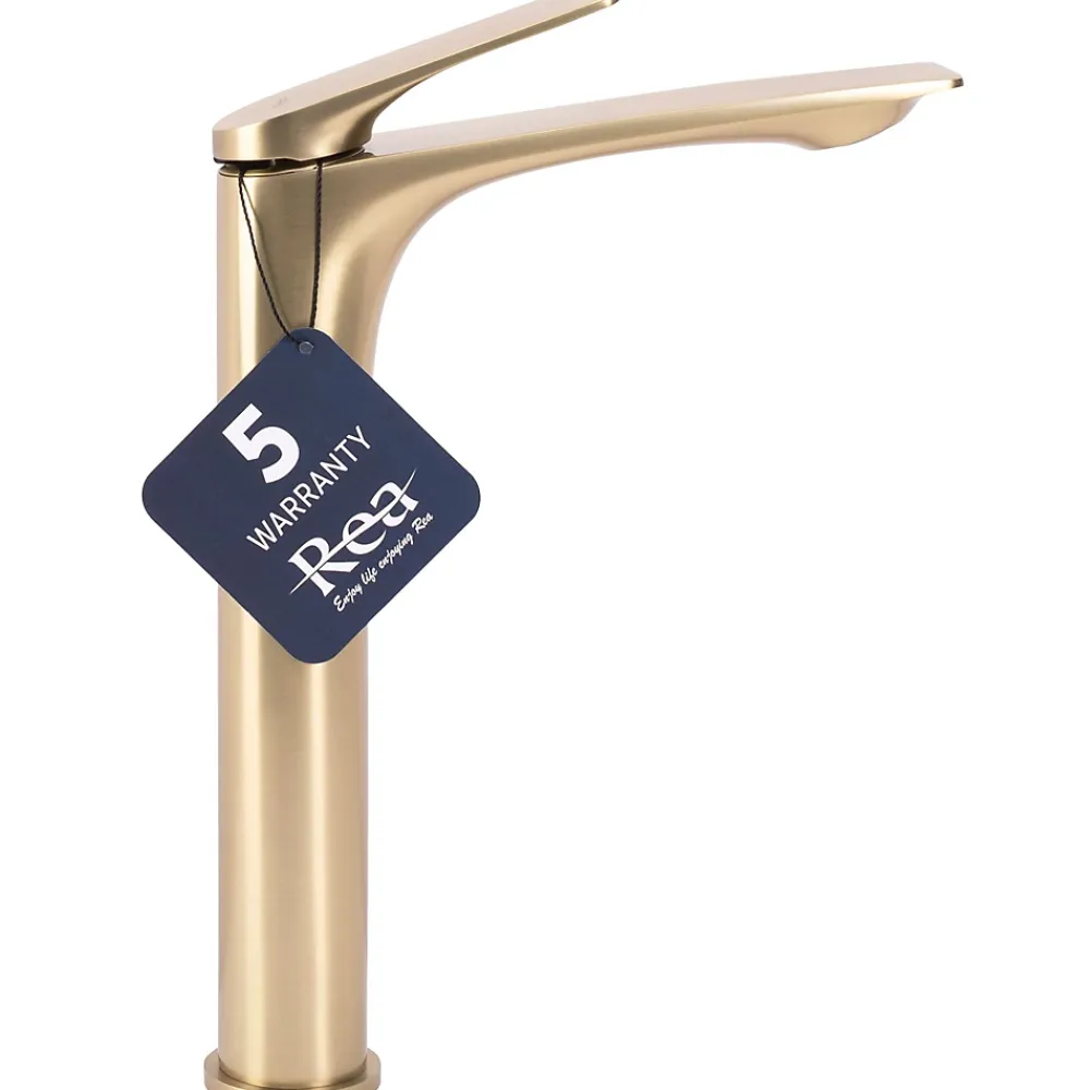 Rea Robinet de lavabo Avalon brushed gold high