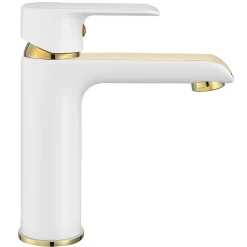 Robinet Lave-Mains|Rea Robinet de lavabo Bloom white gold low