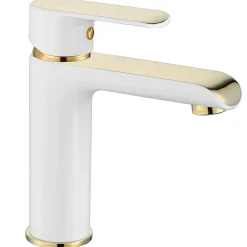 Robinet Lave-Mains|Rea Robinet de lavabo Bloom white gold low