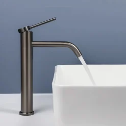 Robinet Lave-Mains|Rea Robinet de lavabo Clif titanium high