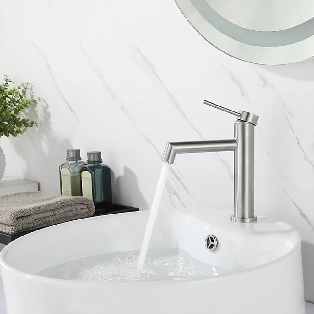 Robinet Lave-Mains|Rea Robinet de lavabo Foss nickel brush low