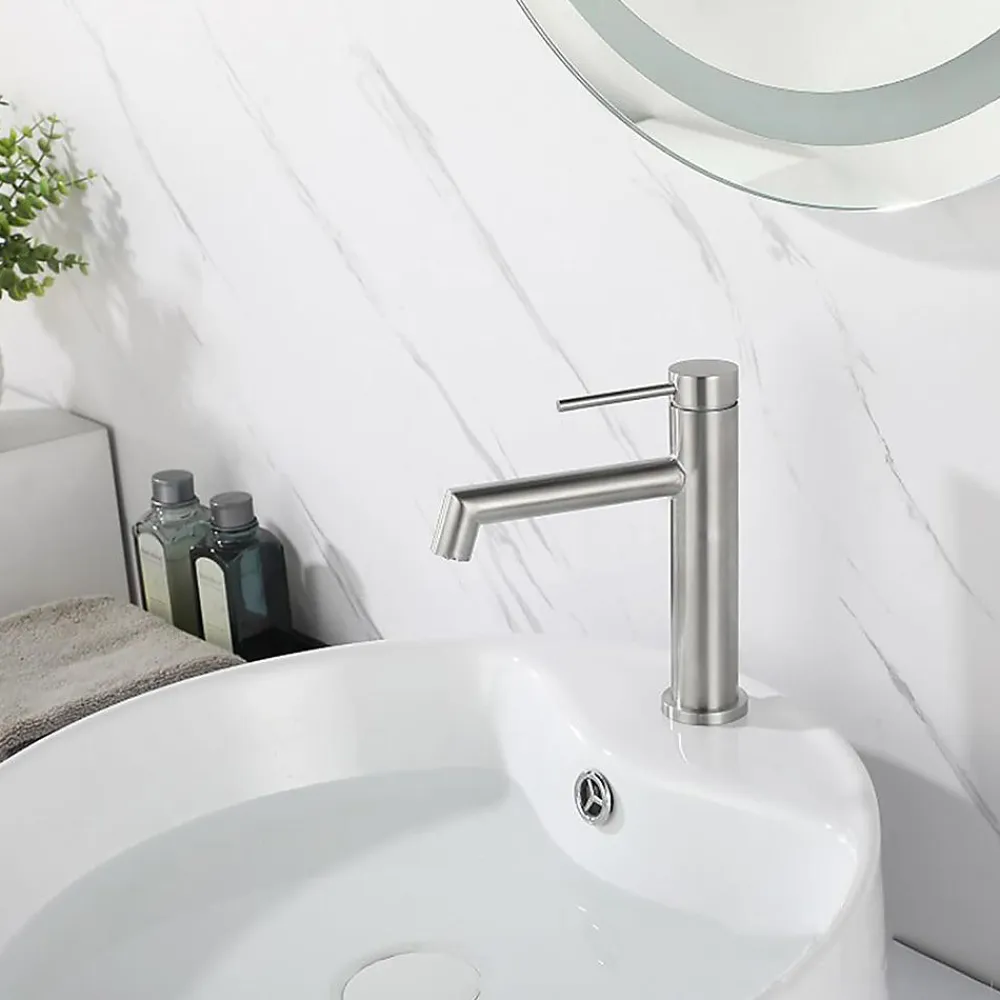 Robinet Lave-Mains|Rea Robinet de lavabo Foss nickel brush low