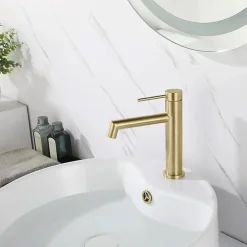 Robinet Lave-Mains|Rea Robinet De Lavabo Js-B310Bg Foss Low Brush Gold