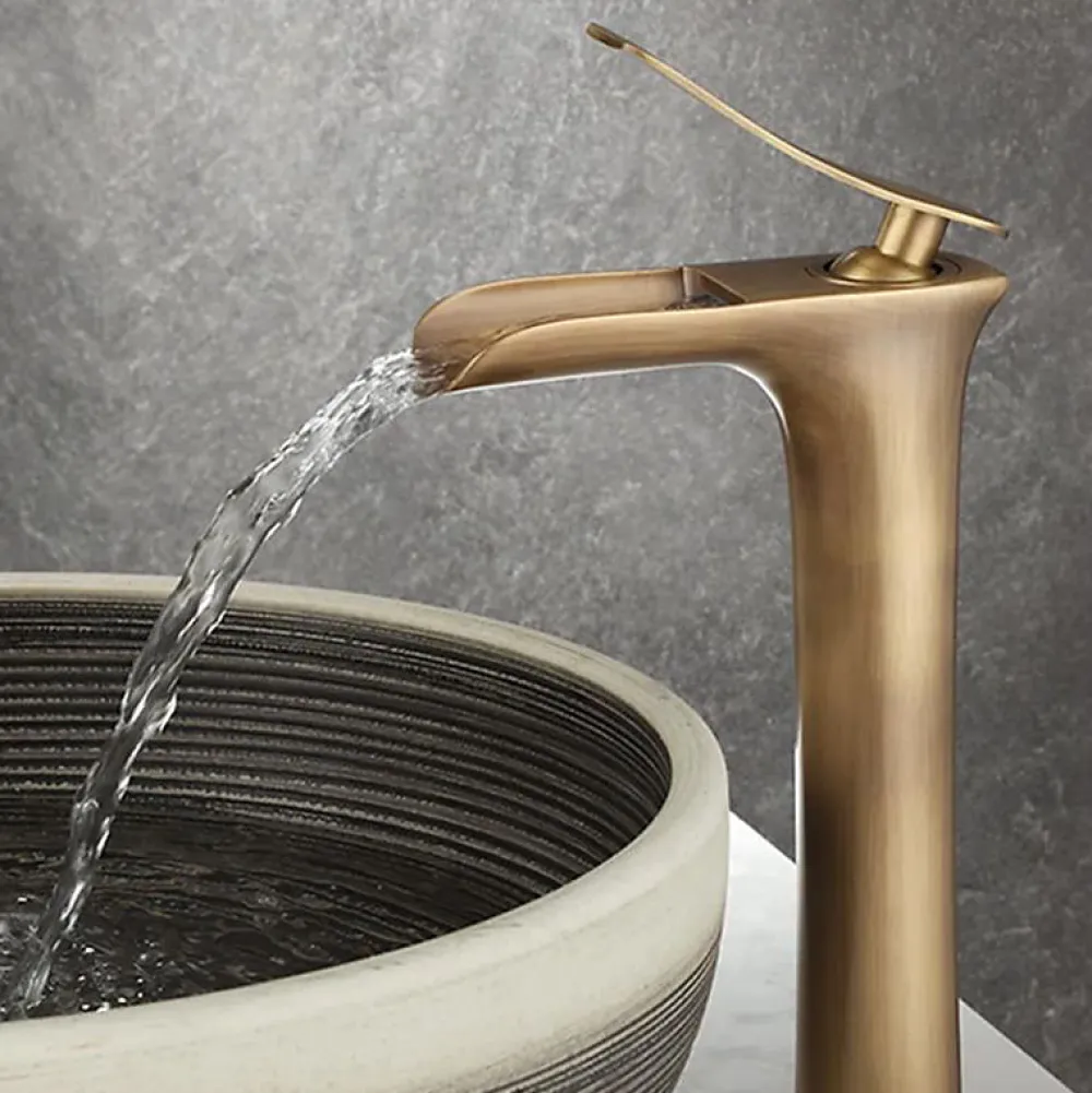 Rea Robinet de lavabo Laguna antique brush gold high
