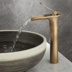 Rea Robinet de lavabo Laguna antique brush gold high
