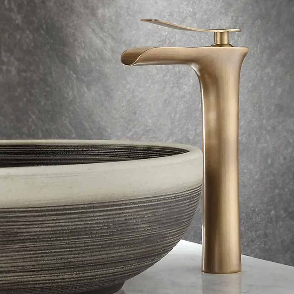 Rea Robinet de lavabo Laguna antique brush gold high