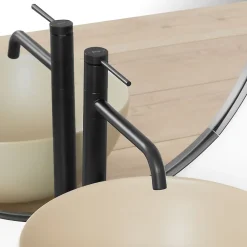 Rea Robinet de lavabo Lugano slim black high
