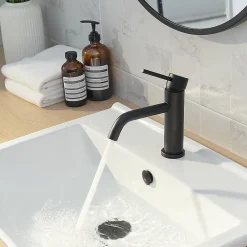 Robinet Lave-Mains|Rea Robinet de lavabo Lungo black low