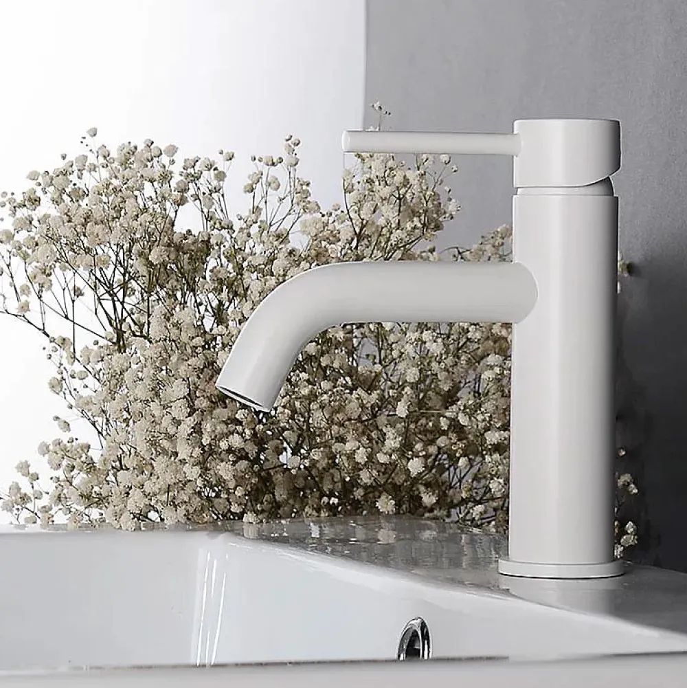 Rea Robinet de lavabo Lungo white low