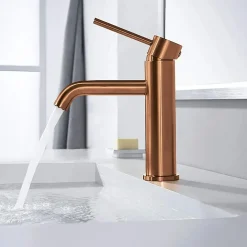 Rea Robinet de lavabo Lungo brushed copper low
