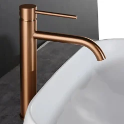 Rea Robinet de lavabo Lungo brushed copper high